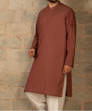 Men Kurta - Brown