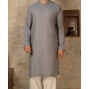 MEN KURTA PLAIN DARK GREY