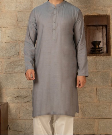 Men Kurta - Dark Grey