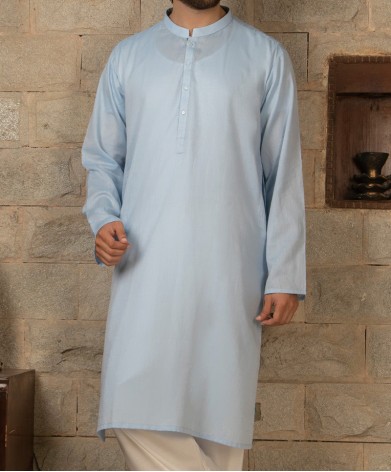 Men Kurta - Sky Blue