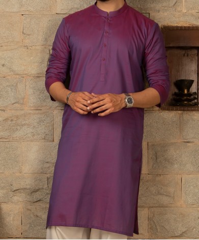 Men Kurta - Maroon