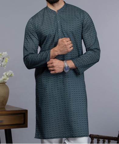 Men Kurta - Grey