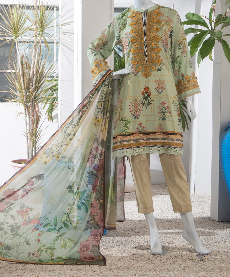 Bagh-E-Barhar 3Pc Stitched Suit